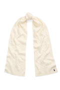 Cable-Knit Wool-Cashmere Scarf - Cream