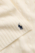 Cable-Knit Wool-Cashmere Scarf - Cream