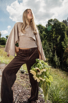Danie Wool Cape Sweater - Beige