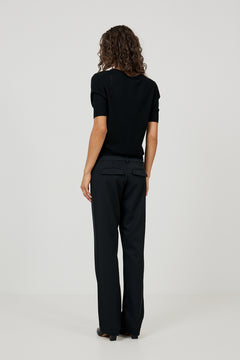 Eloise Merino Wool Tee - Black