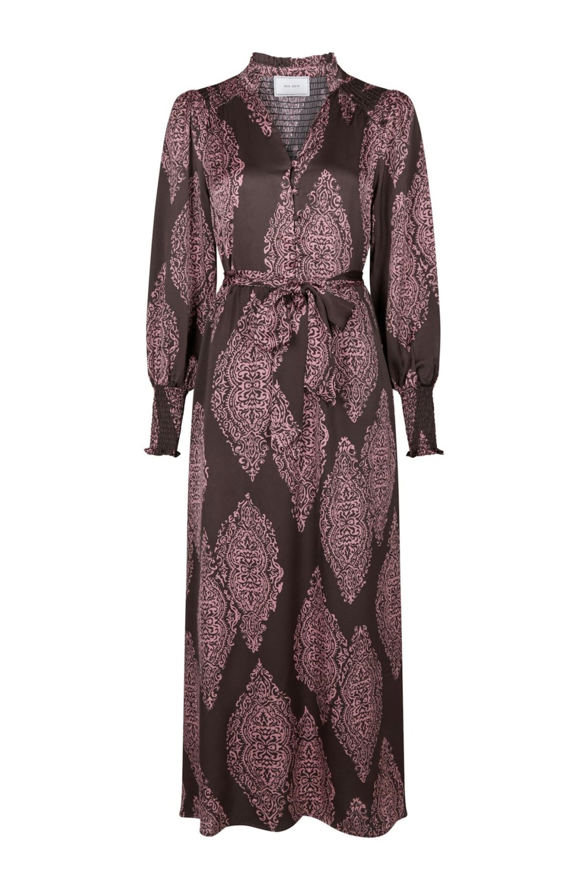 Novalee Paisley Drop Dress - Dark Brown/Evening Rose