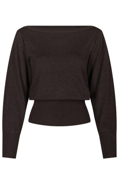 Jessen Knit Blouse - Brown Melange