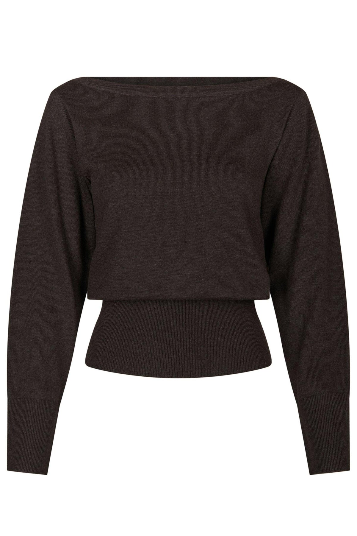 Jessen Knit Blouse - Brown Melange