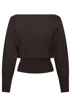 Jessen Knit Blouse - Brown Melange