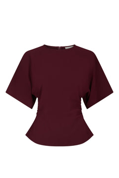 Miriel Drape Blouse - Plum