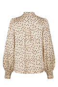 Astrida Flower Jacquard Blouse - Creme