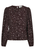 Delphine Flowerbunch Blouse - Chocolate Plum