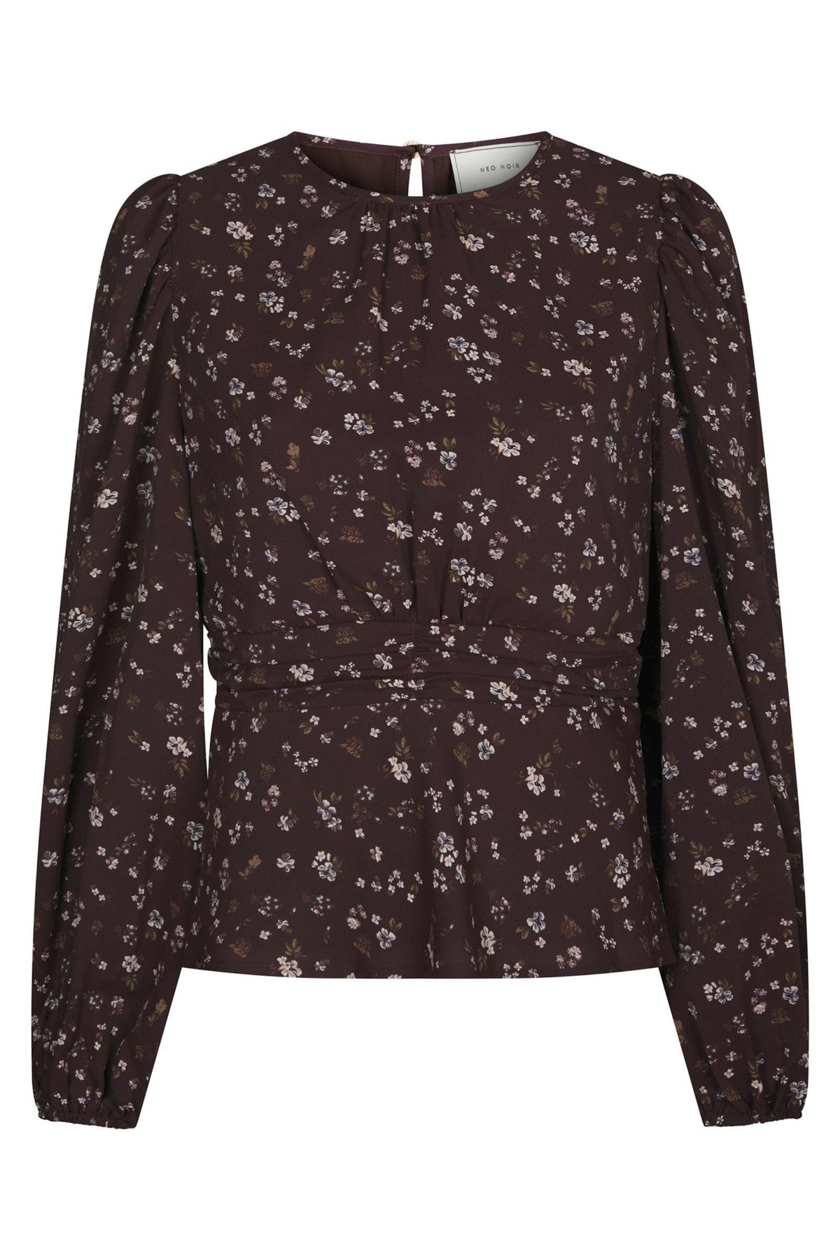 Delphine Flowerbunch Blouse - Chocolate Plum