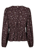 Delphine Flowerbunch Blouse - Chocolate Plum