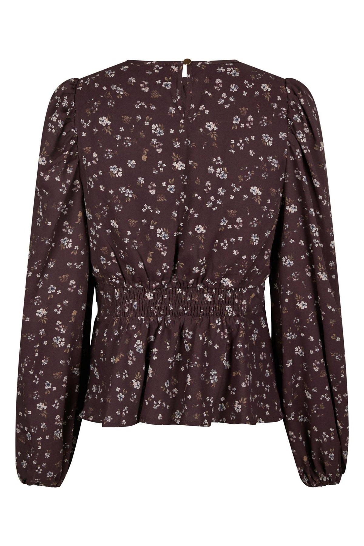 Delphine Flowerbunch Blouse - Chocolate Plum