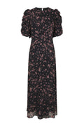 Kikka Mini Flower Dress - Black