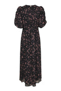 Kikka Mini Flower Dress - Black