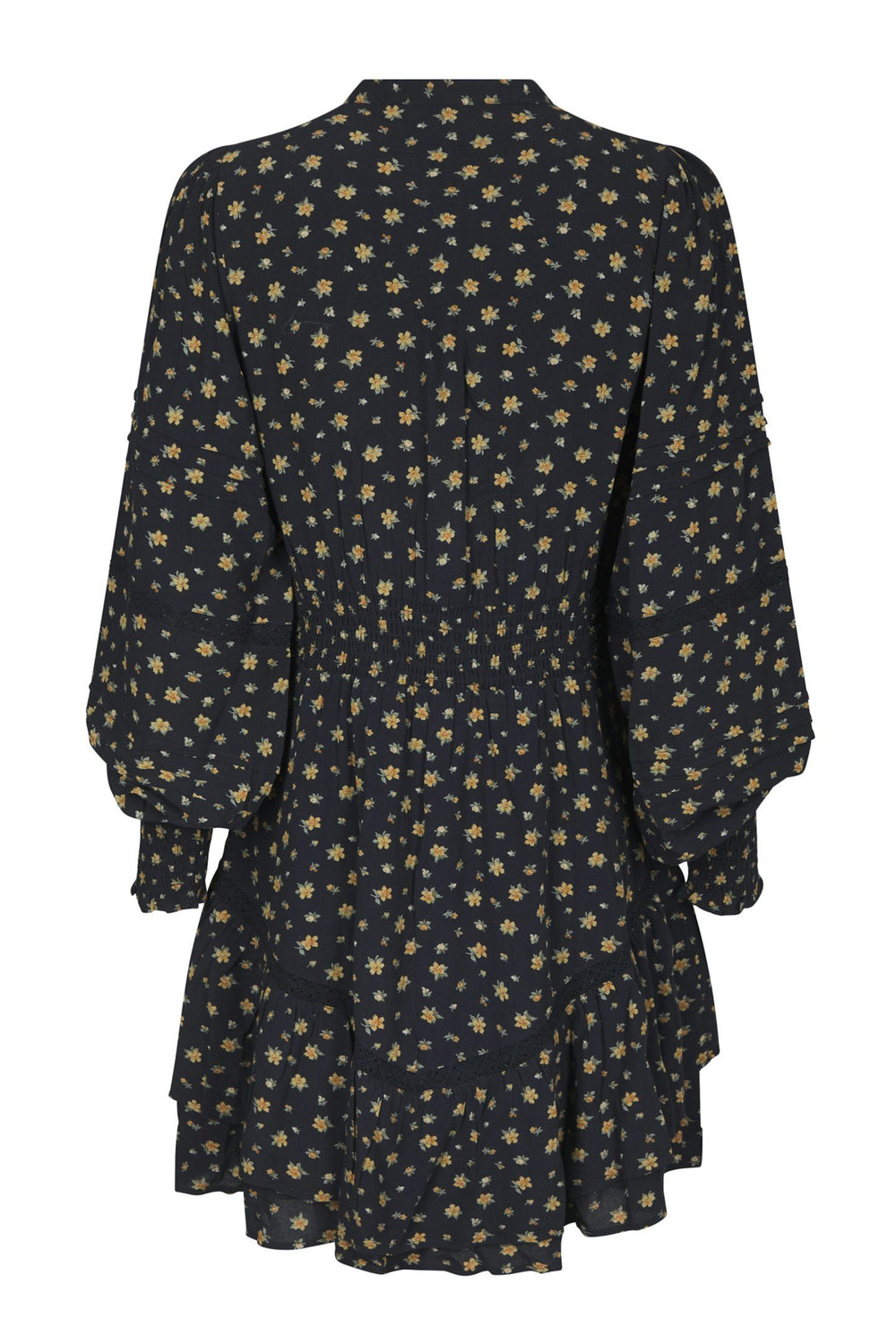 Roberta Small Flower Dress - Black