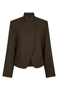 Tiria Structure Blazer - Dark Brown
