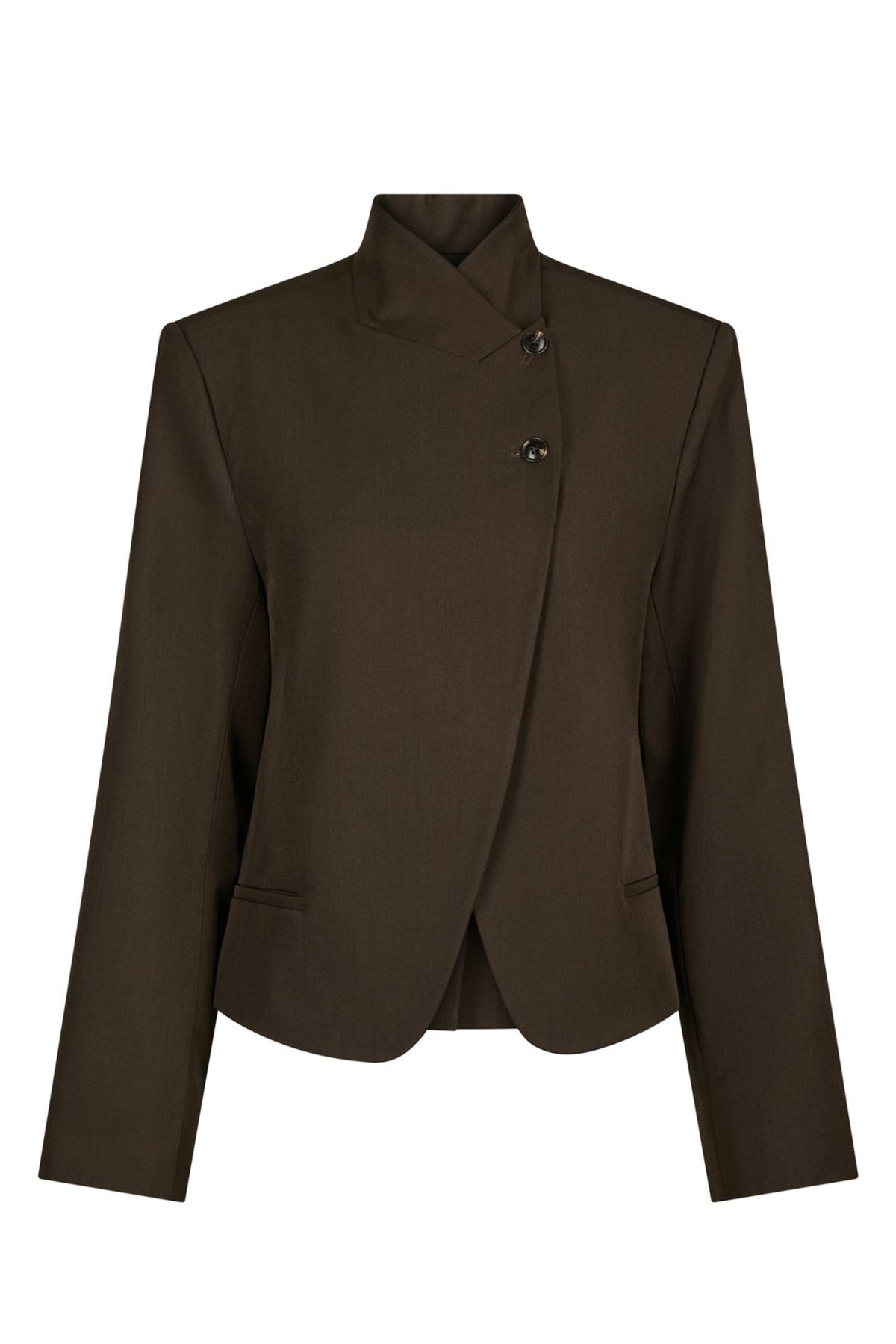 Tiria Structure Blazer - Dark Brown