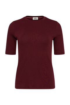 Marianne Rib Tee - Plum