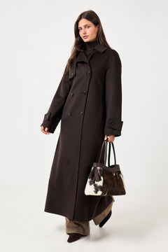 Thale Wool Trenchcoat - Dark Brown