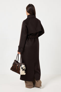 Thale Wool Trenchcoat - Dark Brown