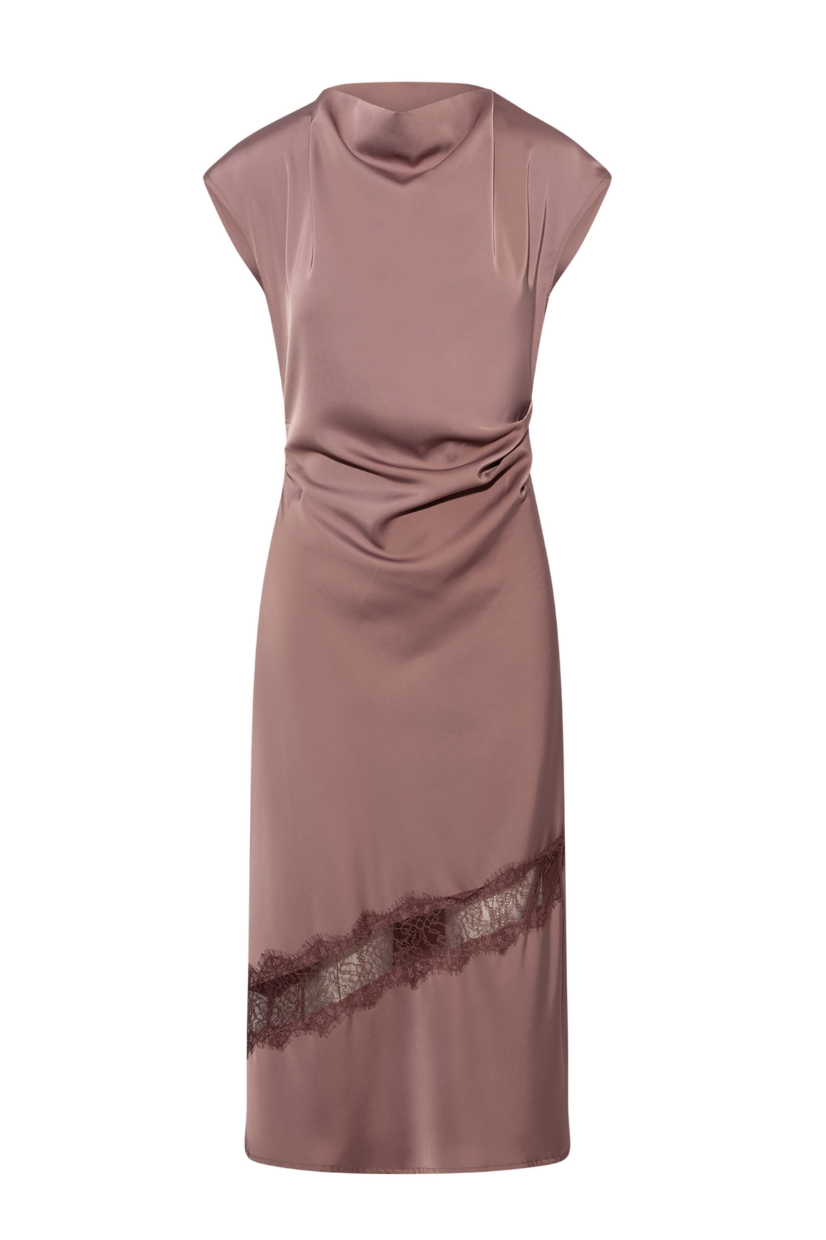 Tailormd Lace Dress - Rose Brown