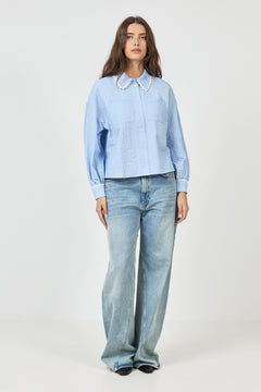 Danjamd Shirt - Blue White Stripe