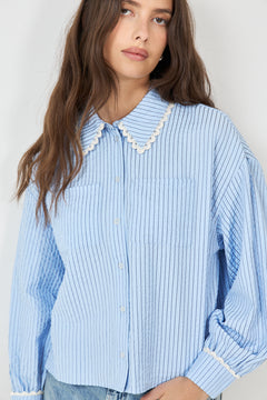 Danjamd Shirt - Blue White Stripe