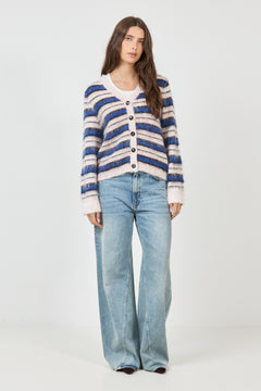 Ditlevmd Cardigan - Cherry Stripe