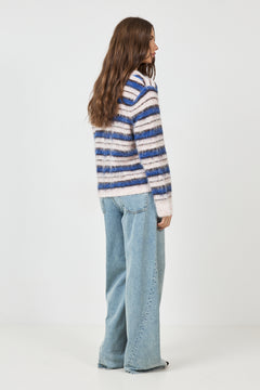 Ditlevmd Cardigan - Cherry Stripe