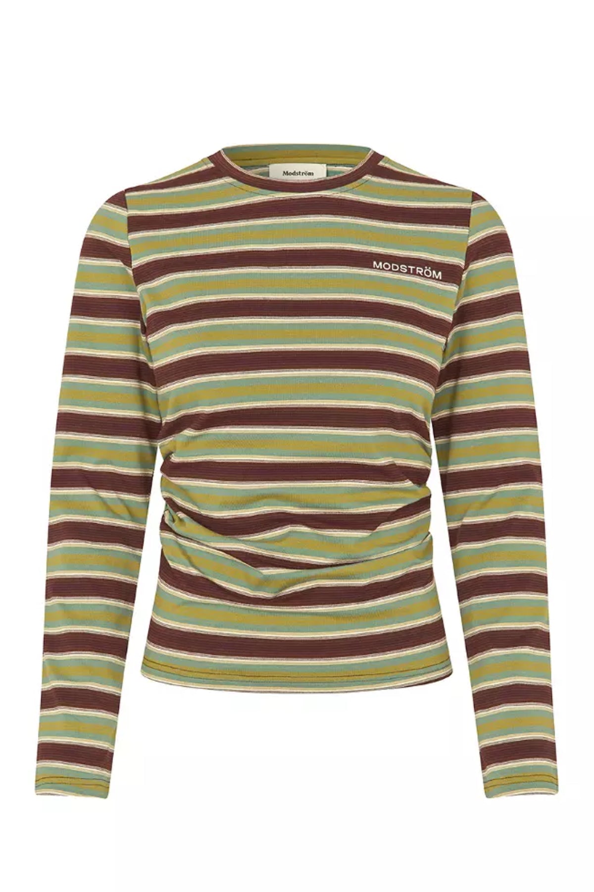 Denismd Slim LS T-Shirt - Windsor Green Stripe