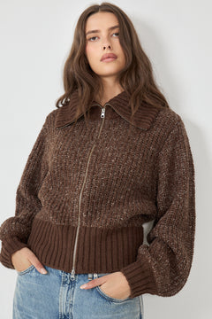 Dyvekemd Cardigan - Seal Brown