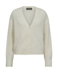 Thora V-Neck Knit Cardigan - Ecru
