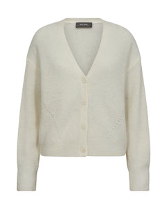 Thora V-Neck Knit Cardigan - Ecru