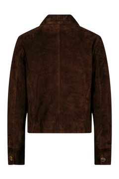 Allie Suede Jacket - Dark Brown