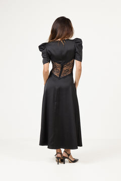 Francis Lace Midi Dress - Black