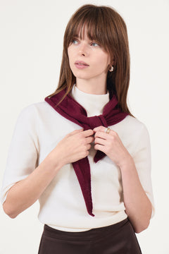 Misty Knit Scarf - Wine