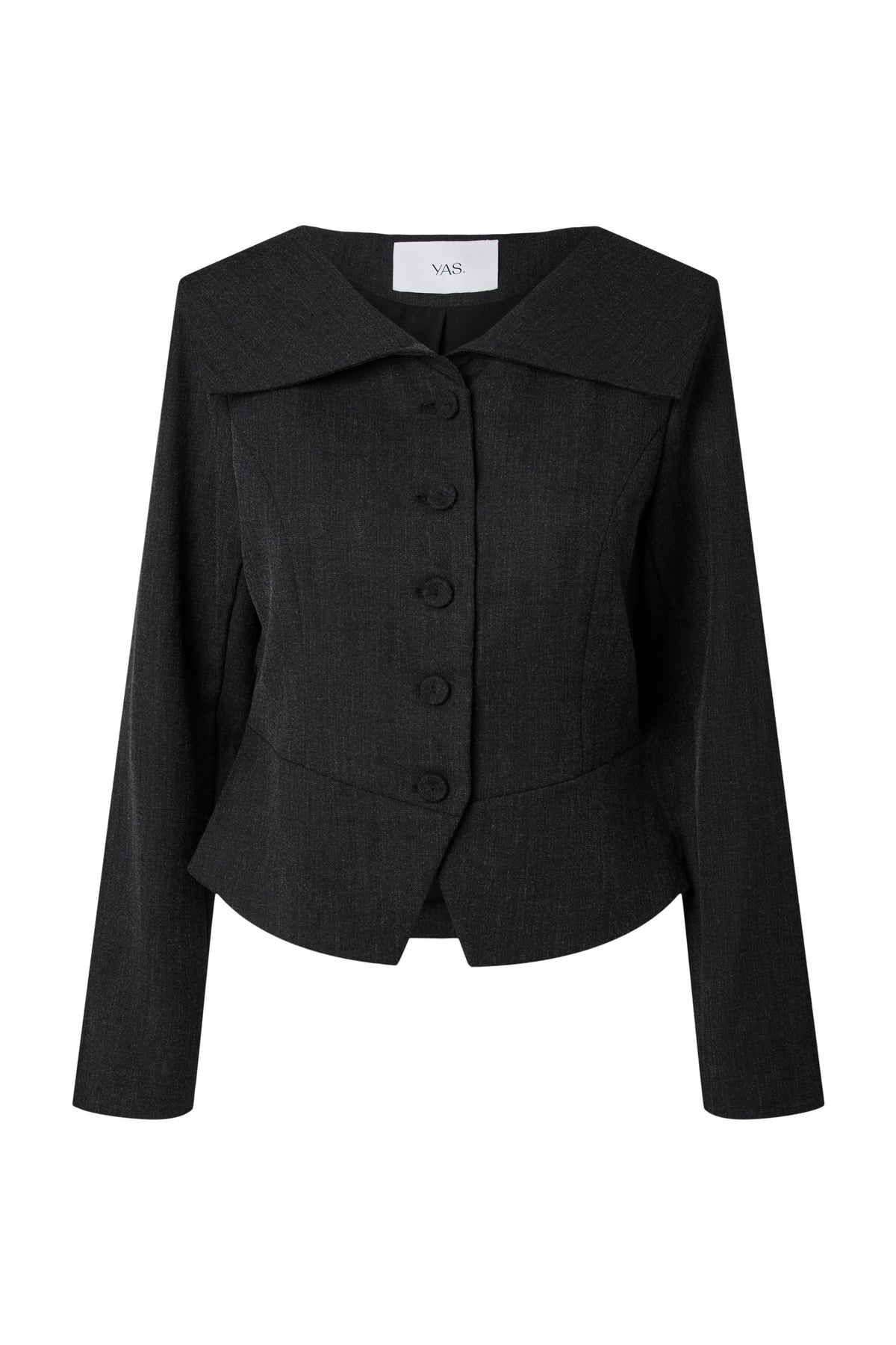 Yasdaisy Ls Blazer S. - Dark Grey Melange