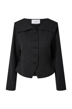 Yasdaisy Ls Blazer S. - Dark Grey Melange