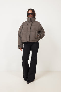 Steilia Ripstop Down Jkt - Taupe
