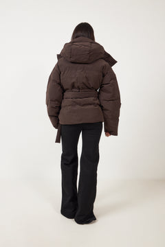 Steilia Brushed Down Jkt - Dk Brown