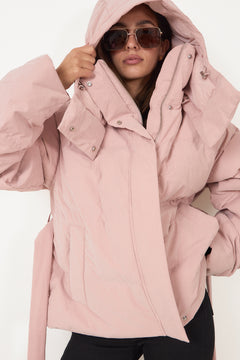 Steilia Brushed Down Jkt - Lt. Pink