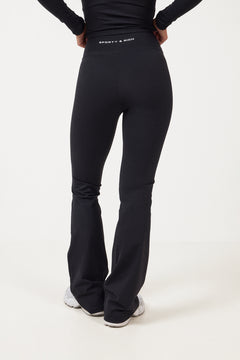 Bold Logo Flared Legging - Black