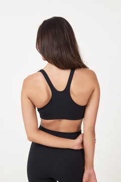 Bold Logo Sports Bra - Black