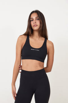 Bold Logo Sports Bra - Black