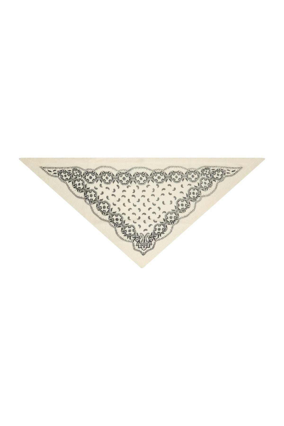 Ariya Paisley Knit Scarf - Off White