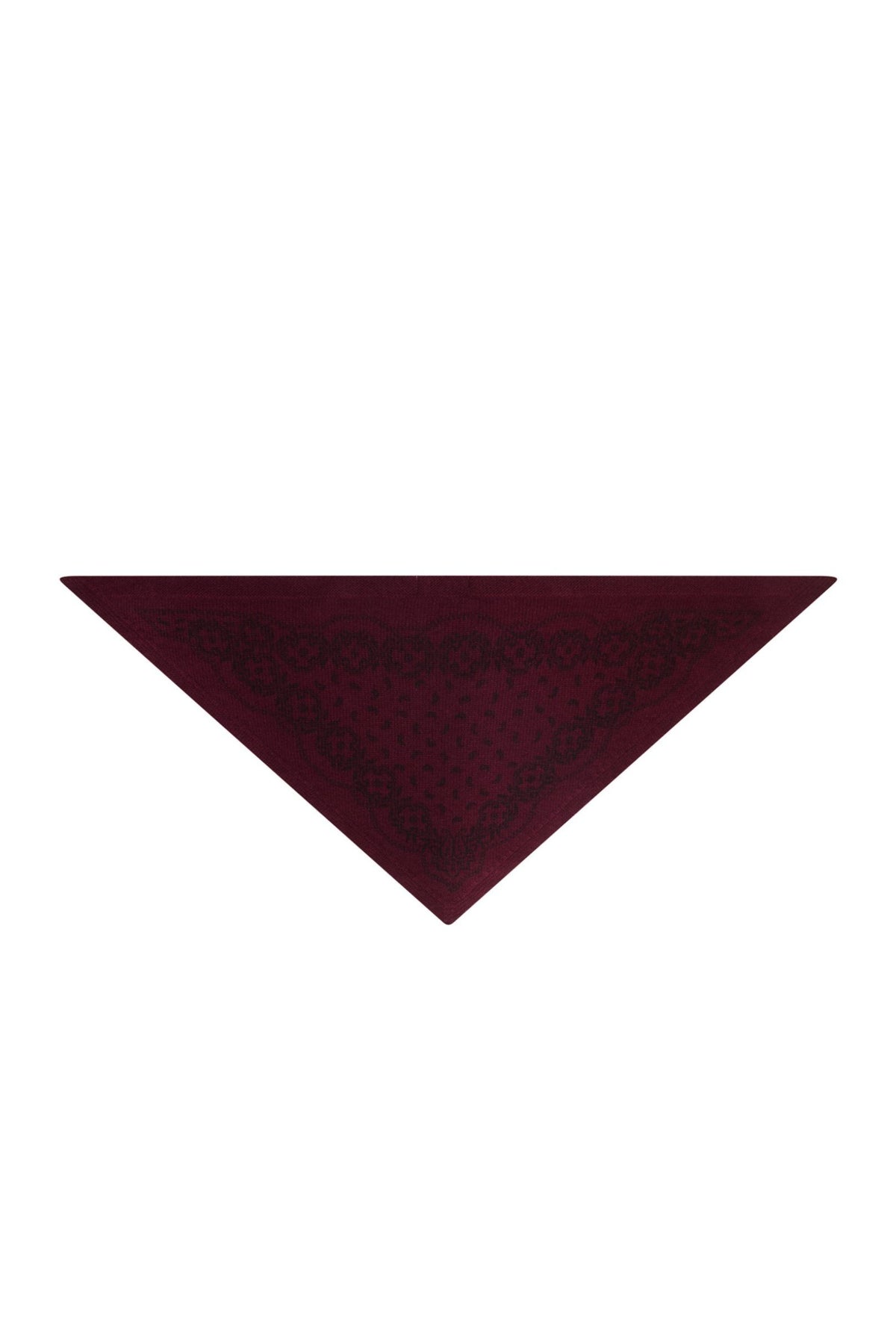 Ariya Paisley Knit Scarf - Wine