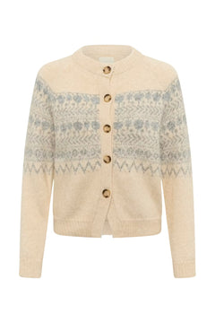 Charmainepw Cardigan - Whitecap/grey Jaquard