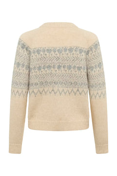 Charmainepw Cardigan - Whitecap/grey Jaquard