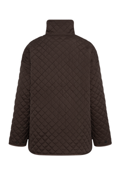 Oversized Quilted Jacket - Chocolate