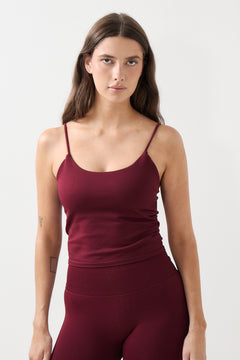 Shape Seamless Strap Singlet - Merlot