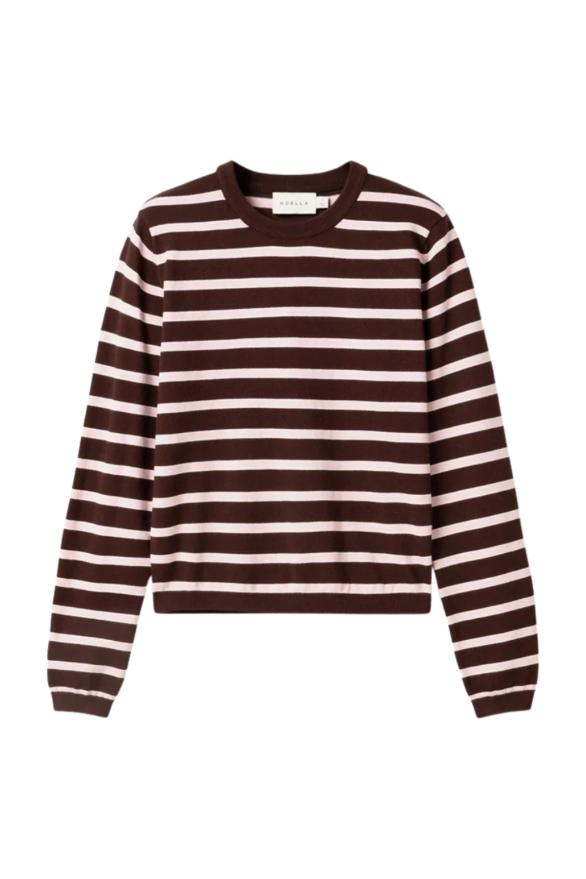 N-Muna Ls Knit - Dannia Blush Chocolate Stripe
