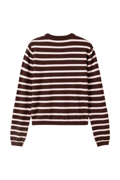 N-Muna Ls Knit - Dannia Blush Chocolate Stripe